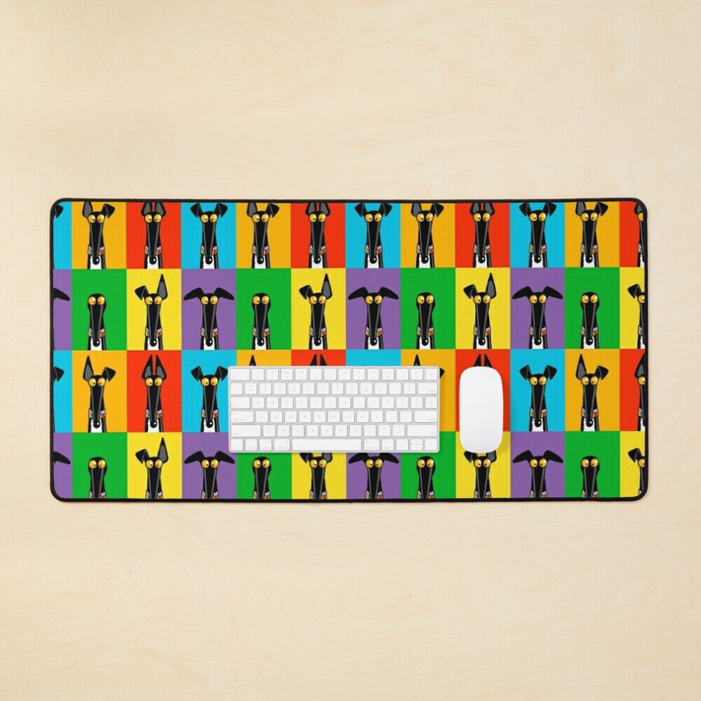 Desk Mat Greyhound Semaphore Large Gaming Mouse Pad 35X16 Inch 7802738331370