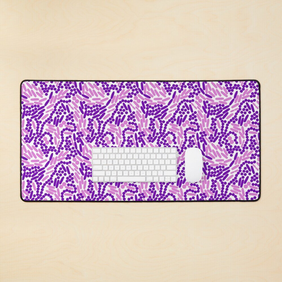 Desk Mat Gram Stain Pattern Large Gaming Mouse Pad 35X16 Inch 7802738359251