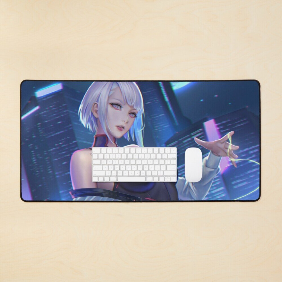 Desk Mat Lucy Cyberpunk Edgerunners Poster Large Gaming Mouse Pad 35X16 Inch 7802738318951