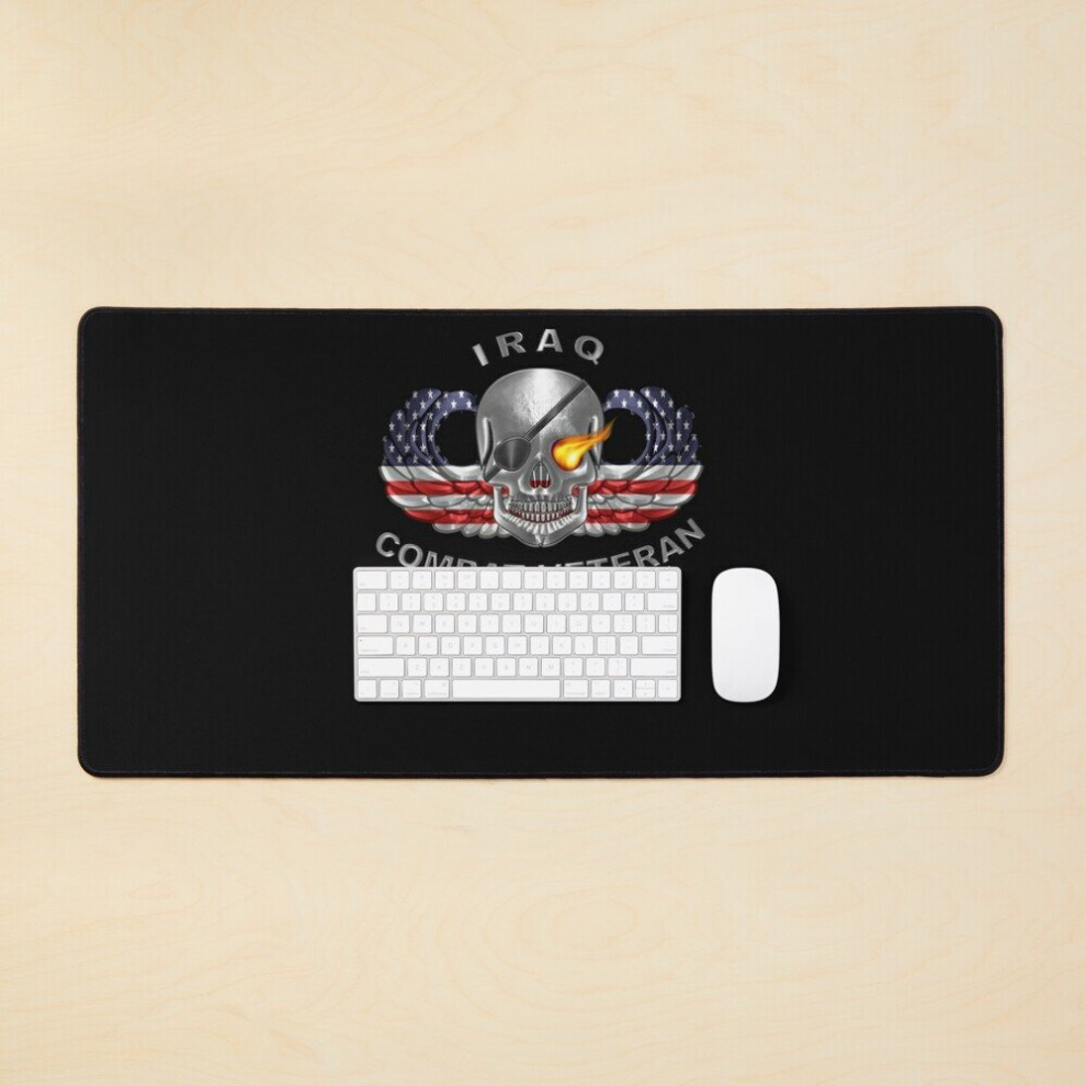 Desk Mat Iraq Airborne Combat Veteran Large Gaming Mouse Pad 35X16 Inch 7802738344820