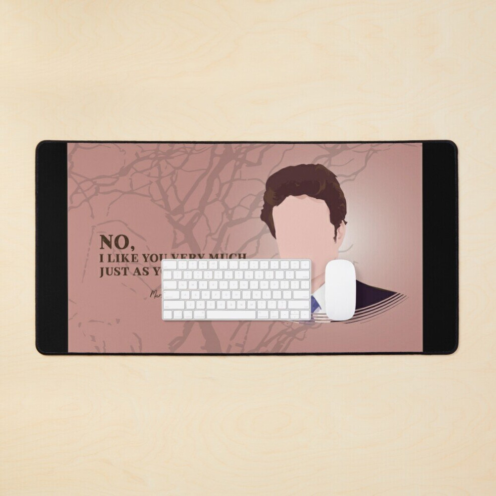 Desk Mat No, I Like You Very Much Just As You Are - Minimalist Tv Movie Design - Film Tv Art - Romance Quote Large Gaming Mouse Pad 35X16 Inch 7802738393064