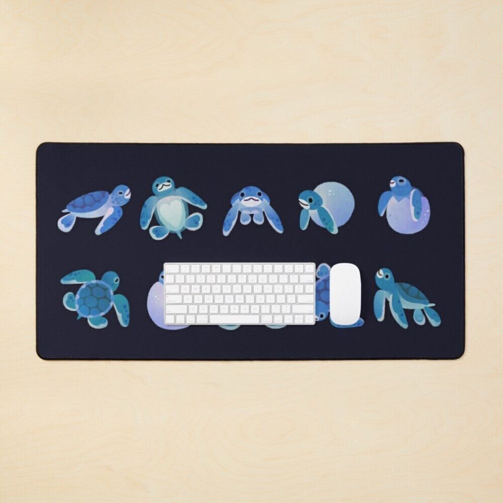 Desk Mat Baby Sea Turtles Large Gaming Mouse Pad 35X16 Inch 7802738321432