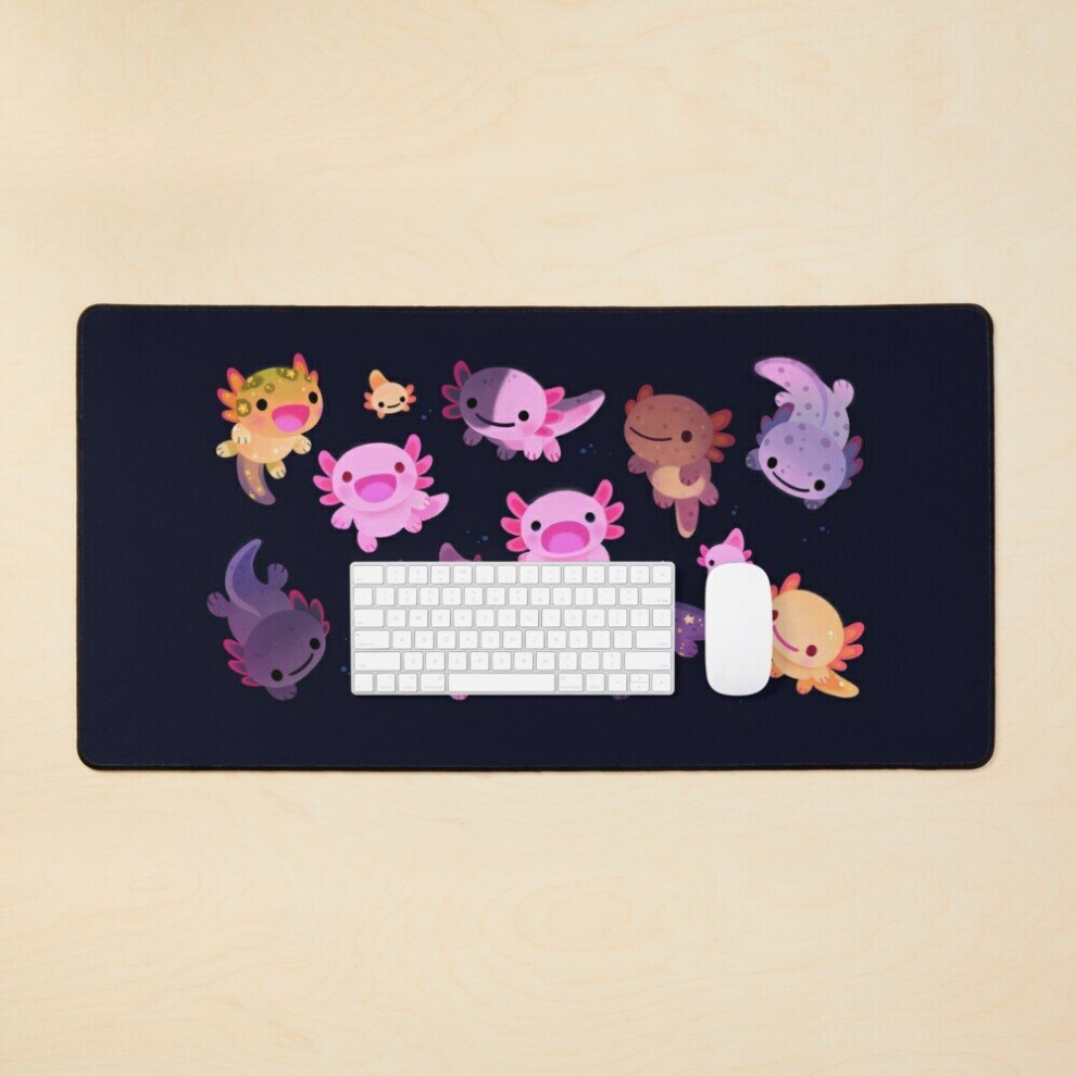 Desk Mat Happy Axolotl Large Gaming Mouse Pad 35X16 Inch 7802738338980