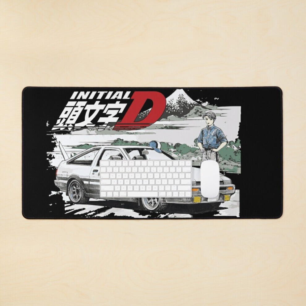 Desk Mat Copy Of Initial D Deep Forest Drifting Ae86 Takumi Raceway Large Gaming Mouse Pad 35X16 Inch 7802738371369