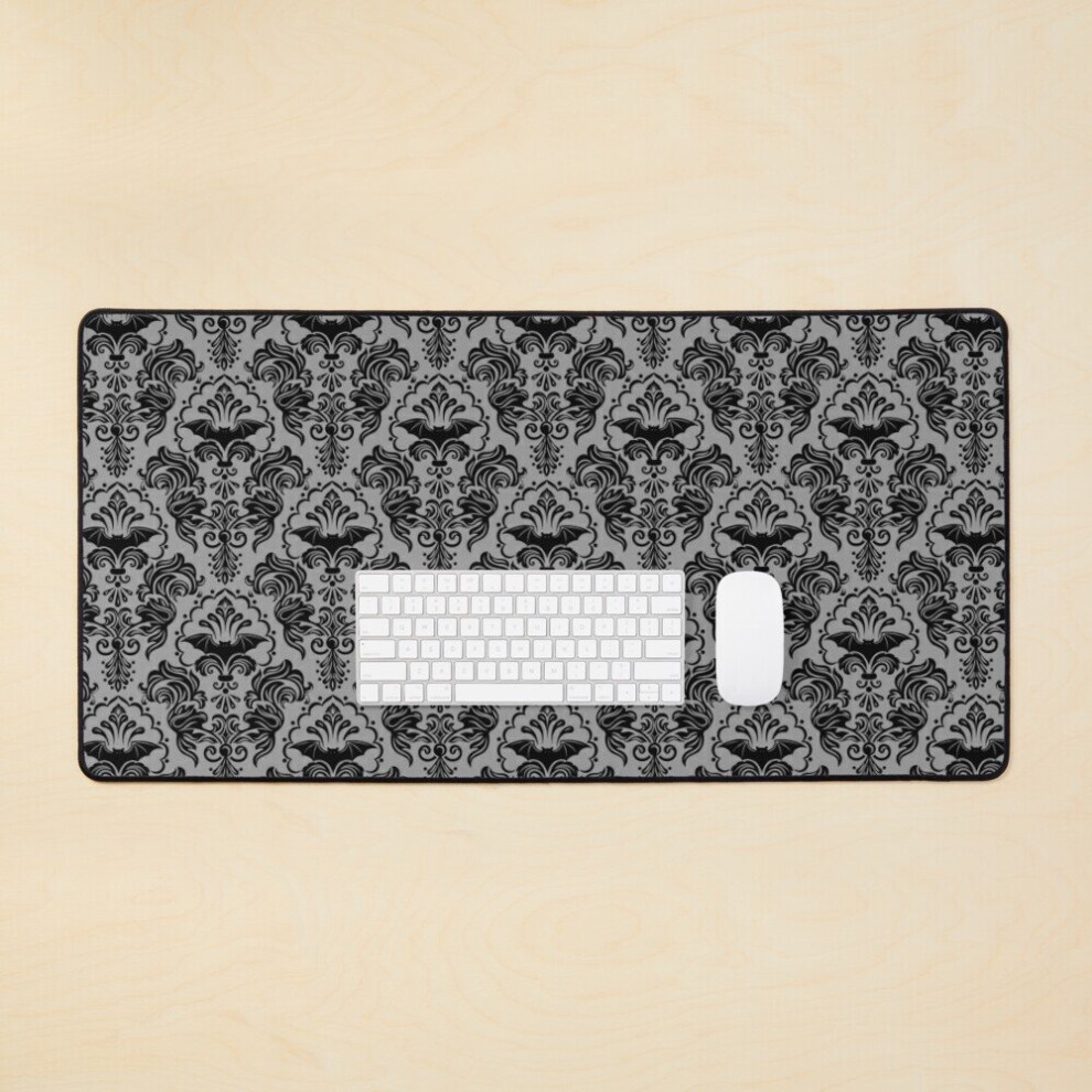 Desk Mat Bat Damask Large Gaming Mouse Pad 35X16 Inch 7802738333992