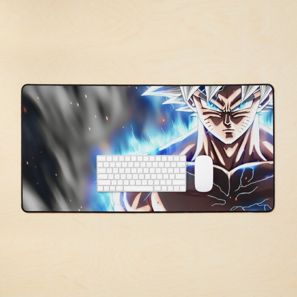 Desk Mat Goku Ultra Instinct Large Gaming Mouse Pad 35X16 Inch 7802738355017