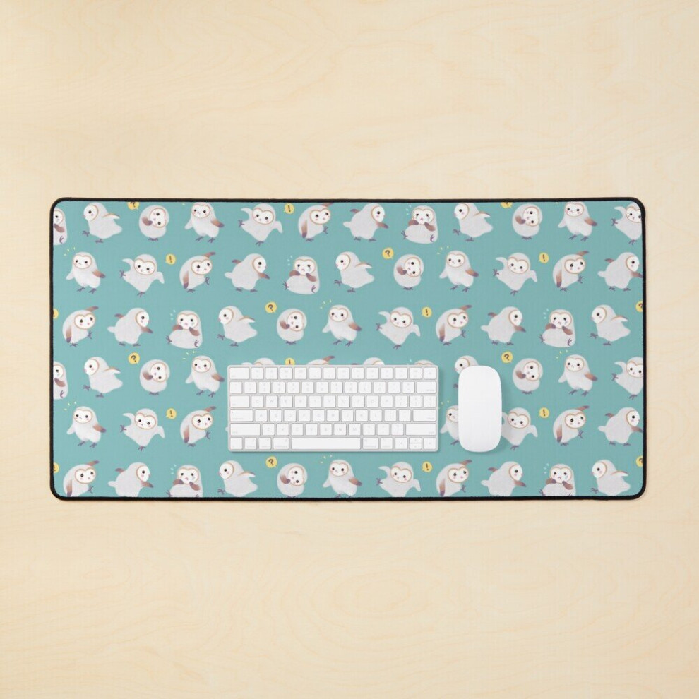 Desk Mat Baby Barn Owls Large Gaming Mouse Pad 35X16 Inch 7802738371161