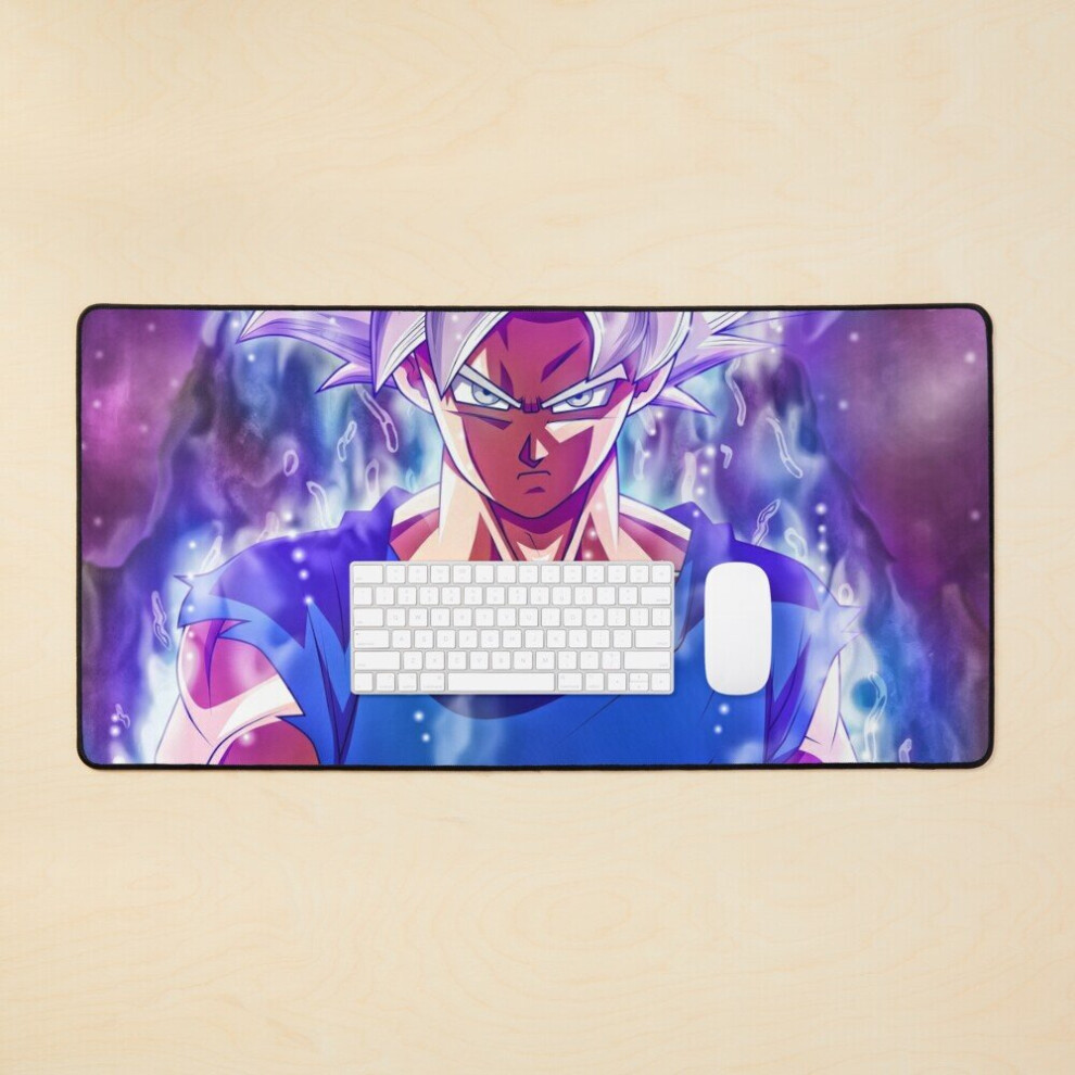 Desk Mat Dragonball Goku Ultra Instinct Large Gaming Mouse Pad 35X16 Inch 7802738361285