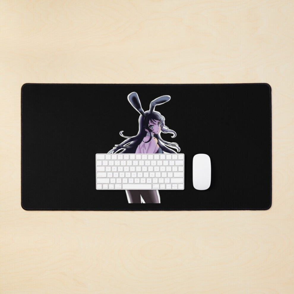 Desk Mat Sakurajima Mai Large Gaming Mouse Pad 35X16 Inch 7802738373646