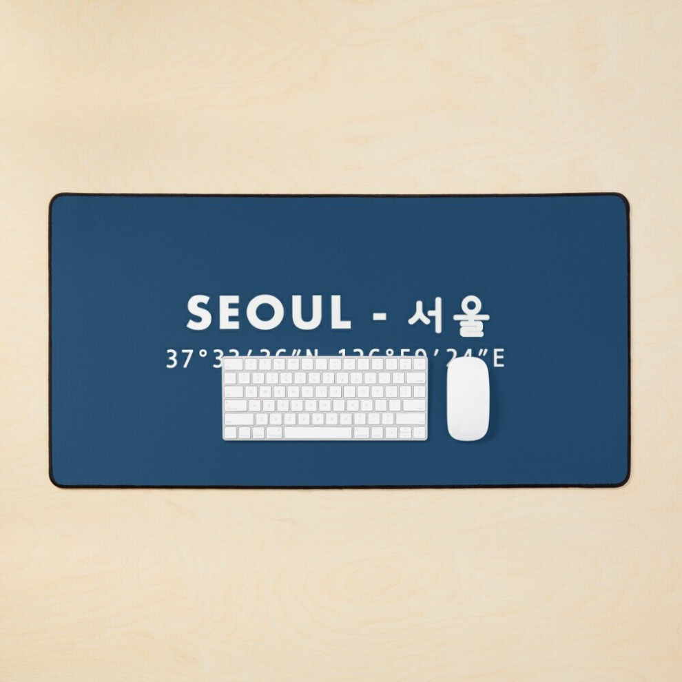 Desk Mat Seoul South Korean City Large Gaming Mouse Pad 35X16 Inch 7802738390445