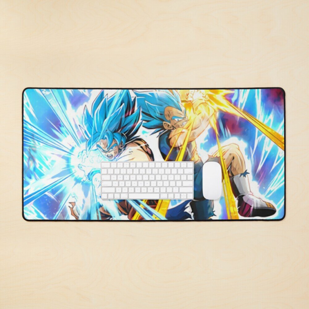 Desk Mat Raging Battle Large Gaming Mouse Pad 35X16 Inch Blue 7802738348002