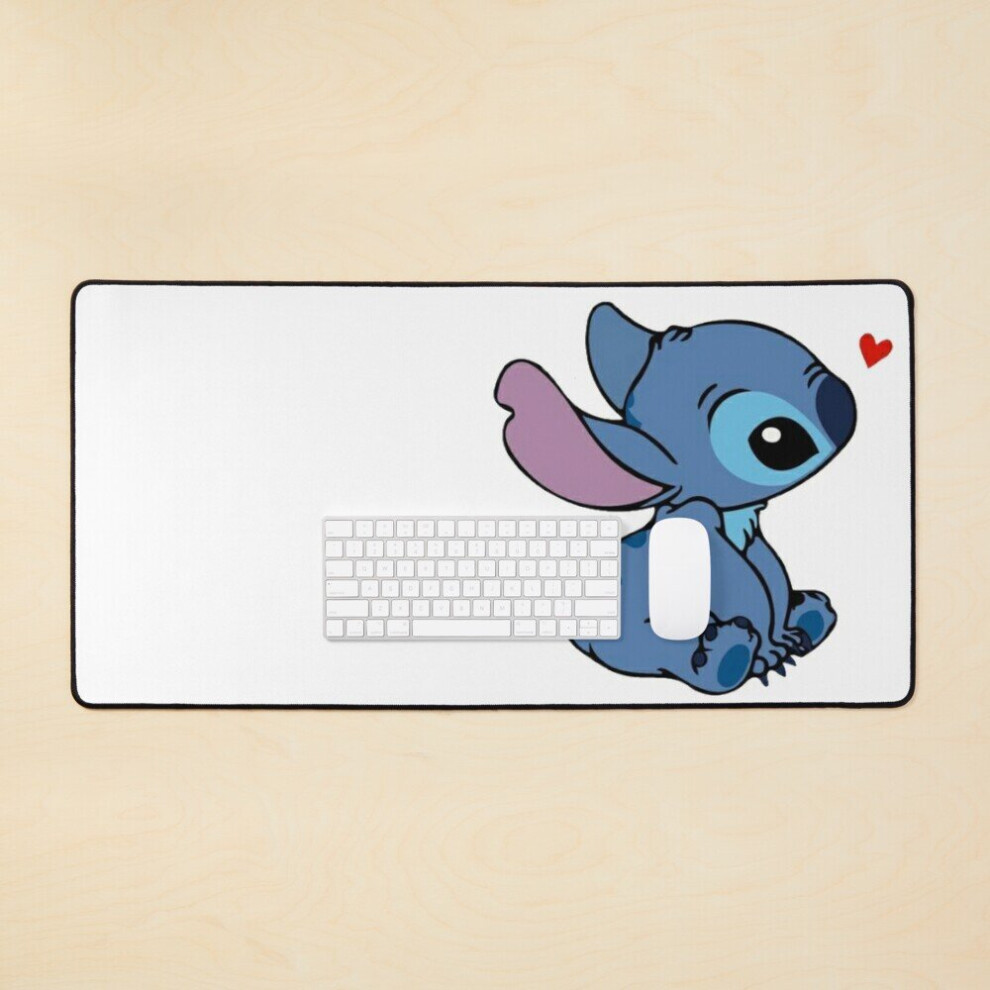 Desk Mat Stitch In Love Large Gaming Mouse Pad 35X16 Inch 7802738397215
