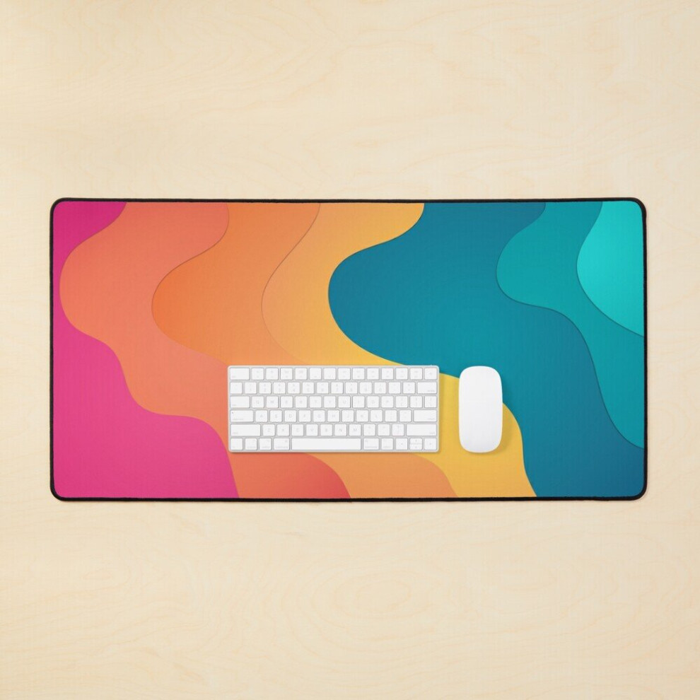 Desk Mat Amazing Colorful 3D Papercut Large Gaming Mouse Pad 35X16 Inch 7802738402919