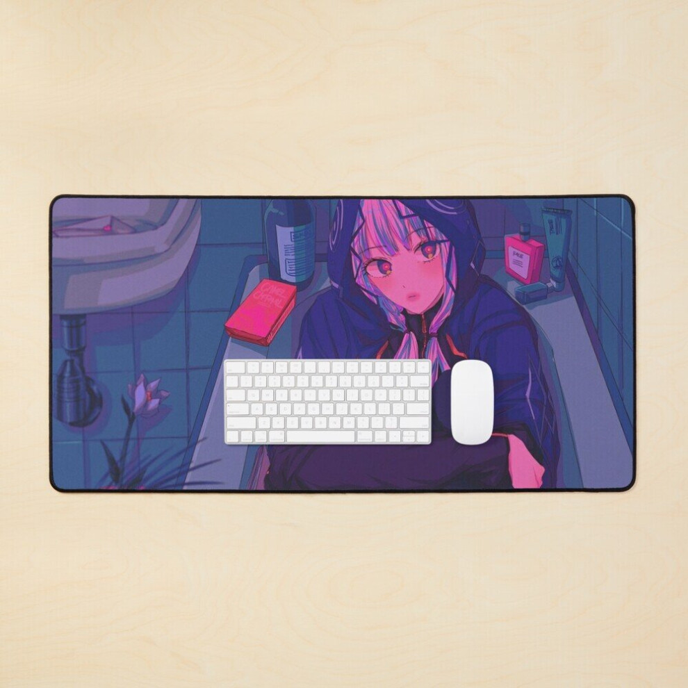 Desk Mat Aesthetics Girl Large Gaming Mouse Pad 35X16 Inch 7802738393361