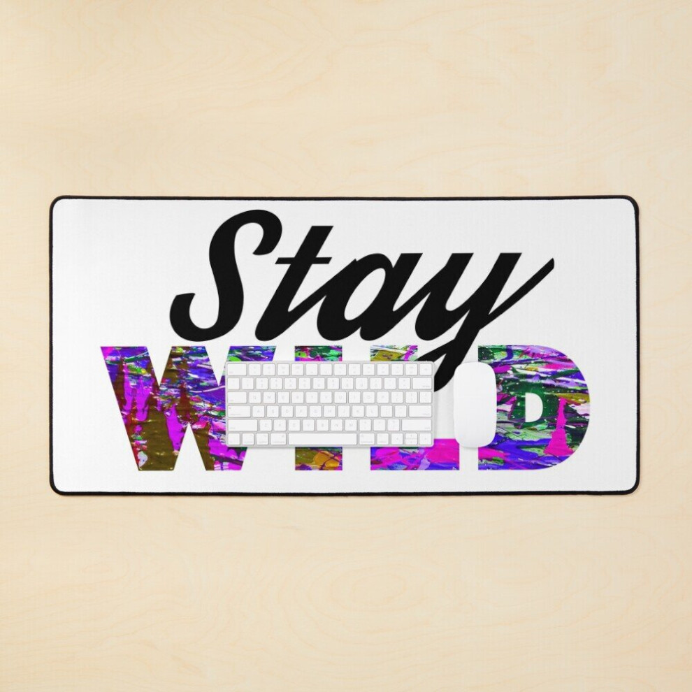 Desk Mat Stay Wild Ben Azelart Large Gaming Mouse Pad 35X16 Inch 7802738402568