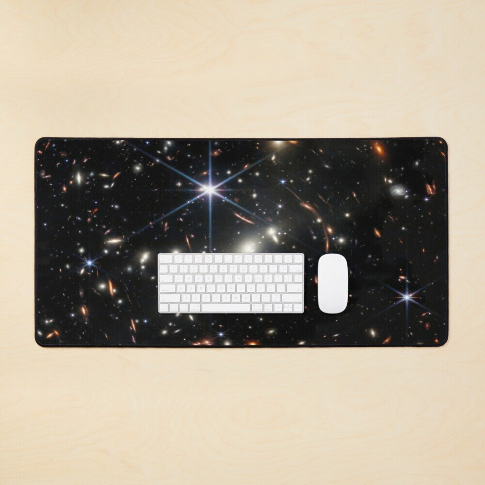 Desk Mat James Webb's First Deep Field (James Webb/Jwst) Space Poster Large Gaming Mouse Pad 35X16 Inch 7802738313895
