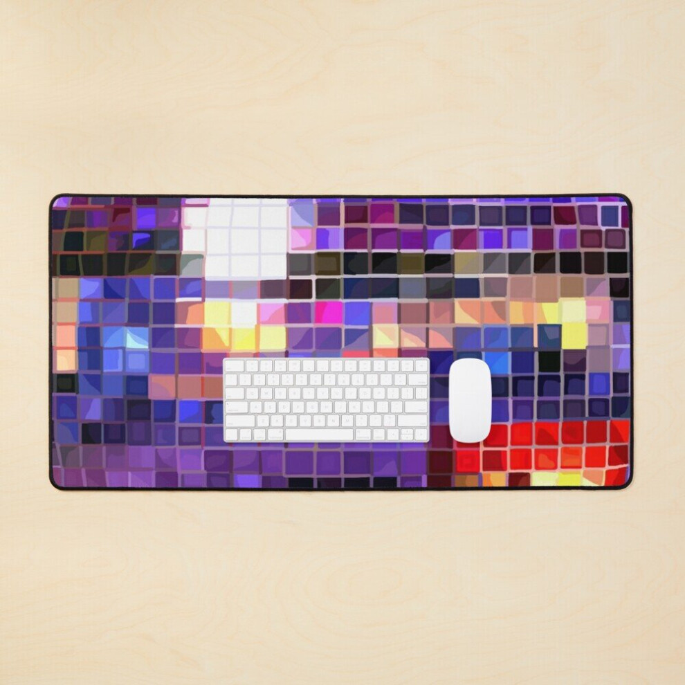 Desk Mat Iridescent Disco Ball Pattern Large Gaming Mouse Pad 35X16 Inch 7802738390568