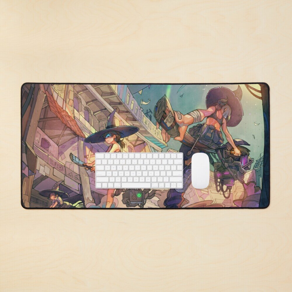 Desk Mat Broom Race Large Gaming Mouse Pad 35X16 Inch 7802738334043