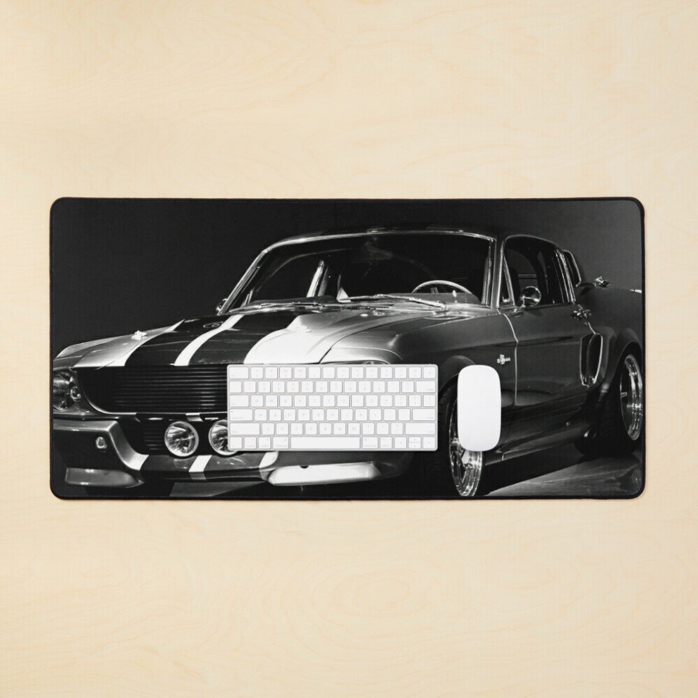 Desk Mat 1967 Ford Mustang Shelby Gt 500 Large Gaming Mouse Pad 35X16 Inch 7802738319125