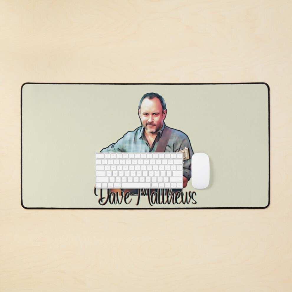 Desk Mat Dave Matthews With Guitar (Cartoon) Large Gaming Mouse Pad 35X16 Inch 7802738356274