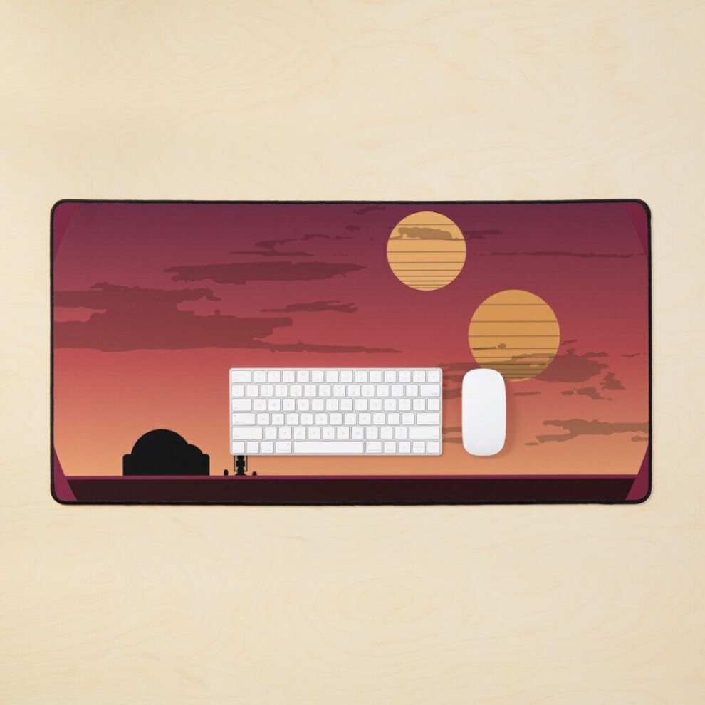 Desk Mat The Binary Sunset Large Gaming Mouse Pad 35X16 Inch 7802738310856