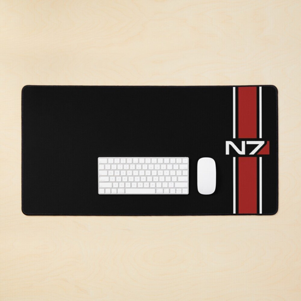 Desk Mat Mass Effect N7 Large Gaming Mouse Pad 35X16 Inch 7802738354379