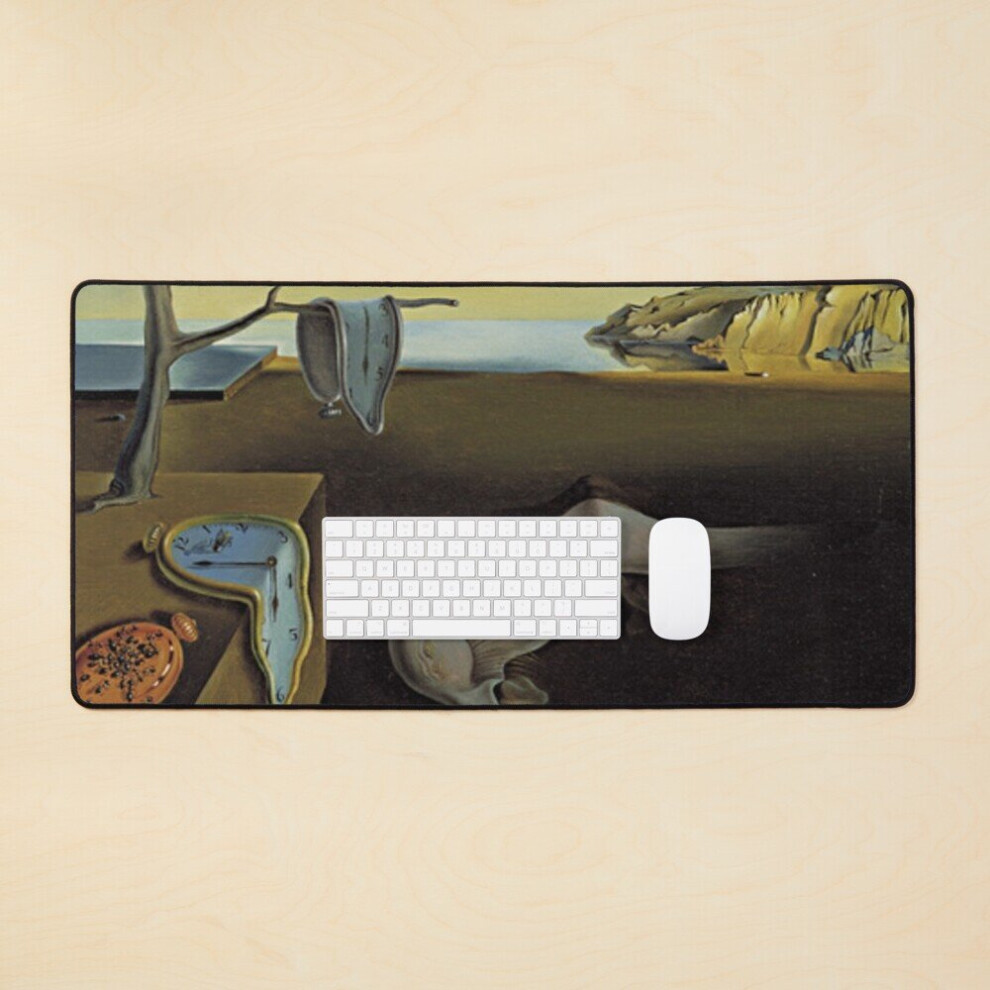 Desk Mat Salvador Dali, The Persistence Of Memory - Melting Clocks Large Gaming Mouse Pad 35X16 Inch 7802738394771