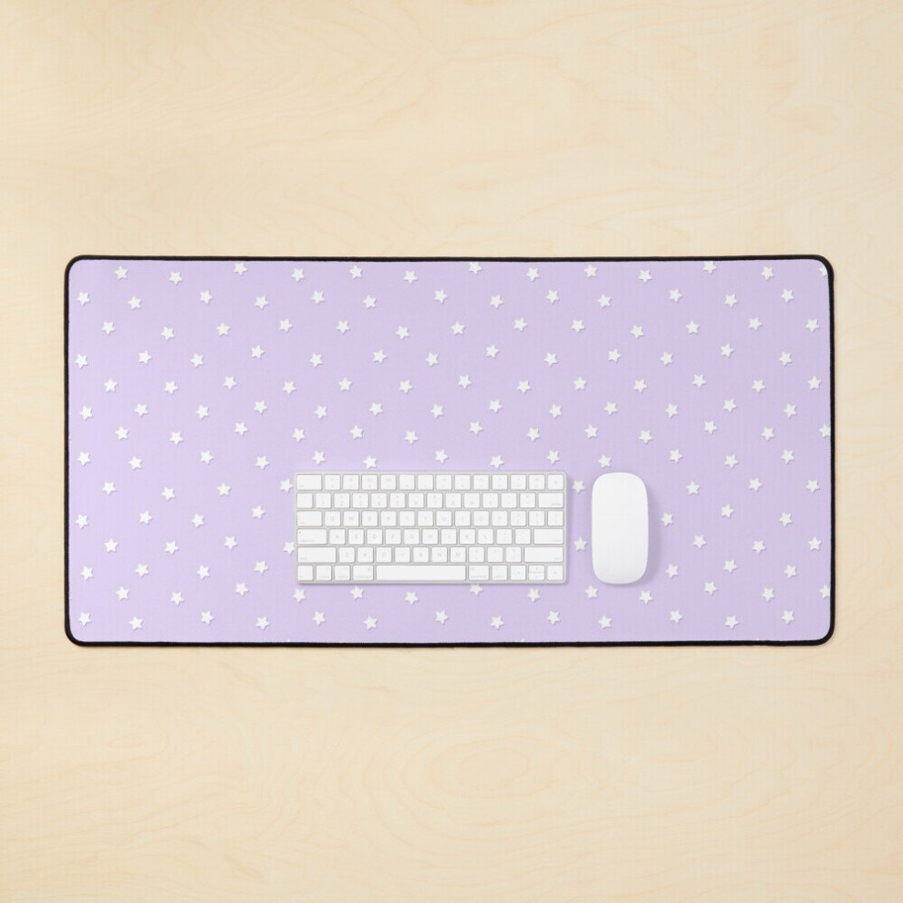 Desk Mat Stars Pastel Aesthetic Kawaii Cute Large Gaming Mouse Pad 35X16 Inch Purple 7802738364767