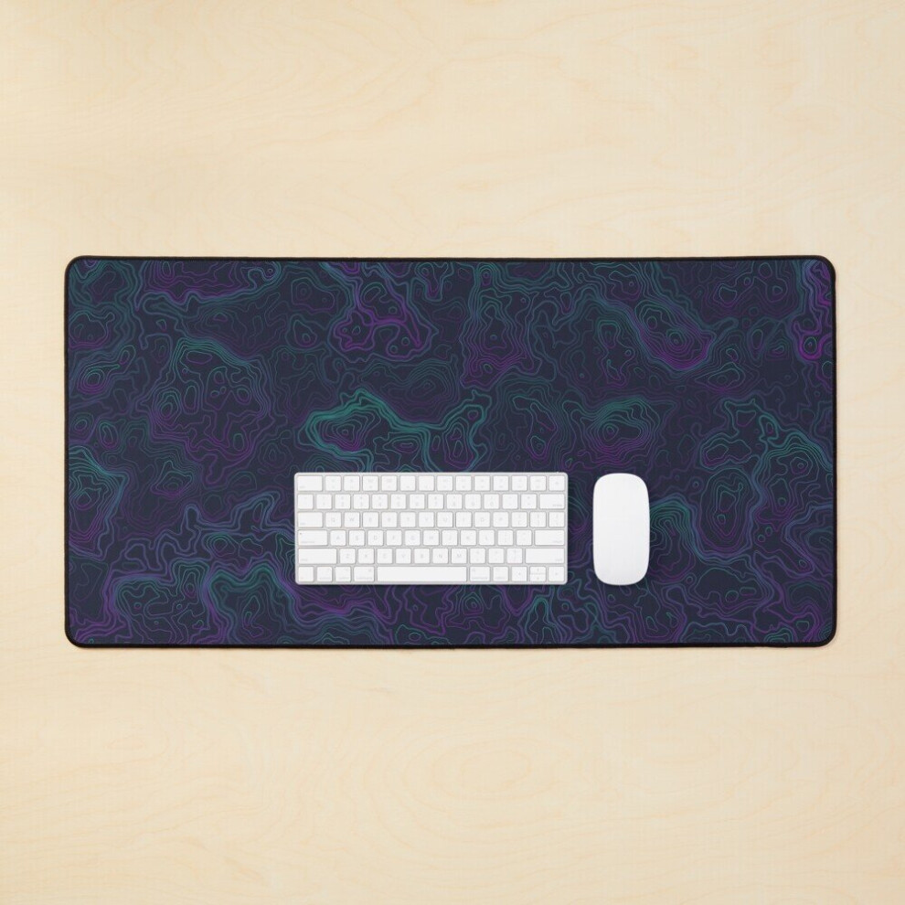 Desk Mat Topographic Terrain Mapping Large Gaming Mouse Pad 35X16 Inch 7802738404296