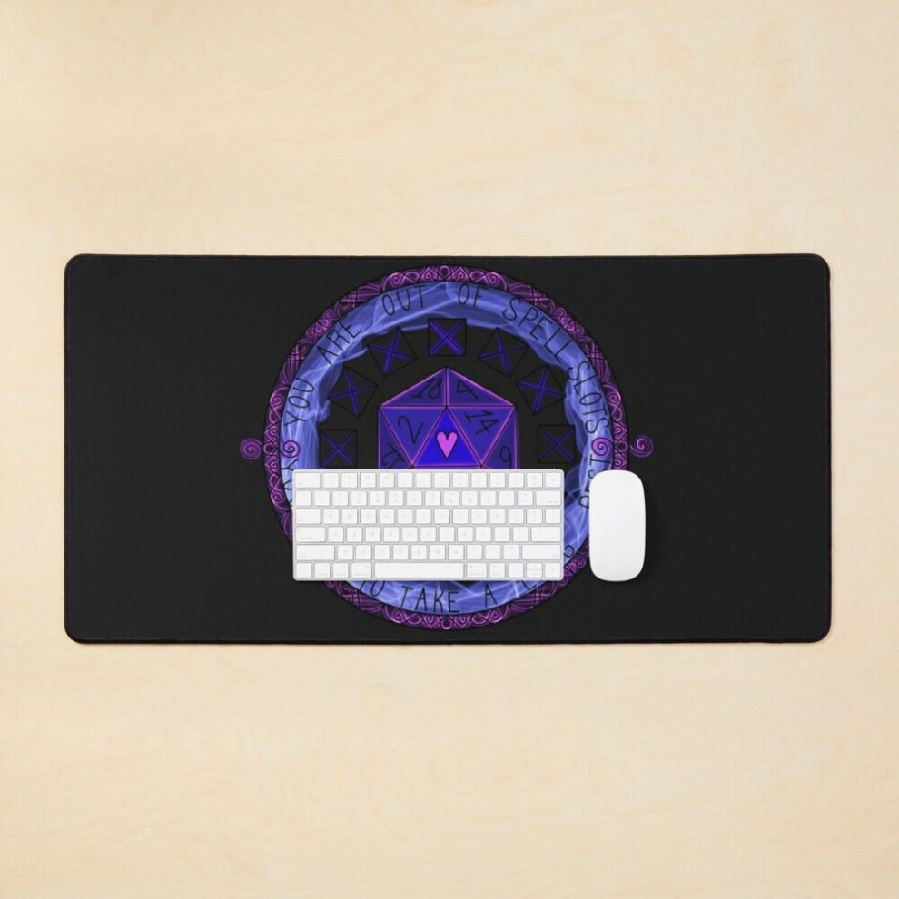 Desk Mat Out Of Spell Slots Large Gaming Mouse Pad 35X16 Inch 7802738348989