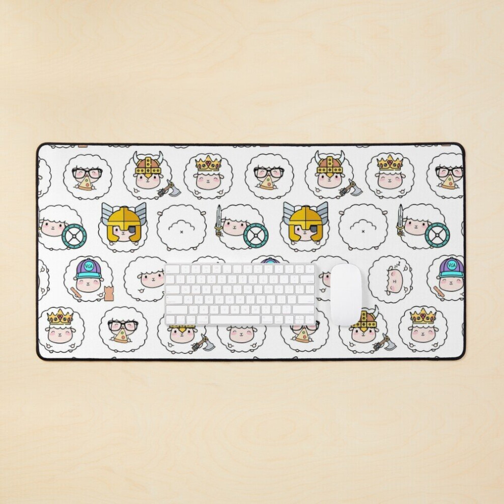 Desk Mat Vga Sheep Party Large Gaming Mouse Pad 35X16 Inch 7802738386356
