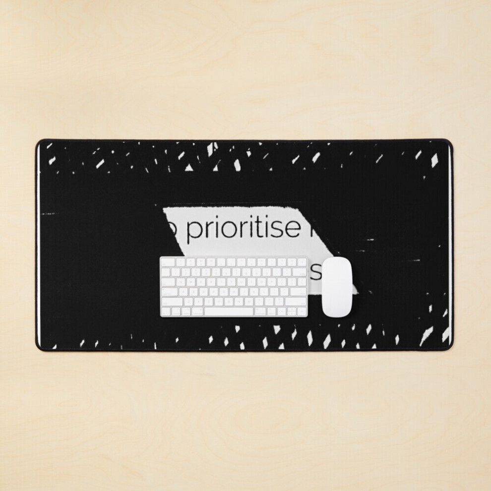 Desk Mat Prioritise Happiness Large Gaming Mouse Pad 35X16 Inch 7802738395716