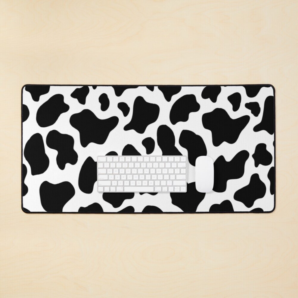 Desk Mat Cow Spots Moo Pattern Large Gaming Mouse Pad 35X16 Inch 7802738316605