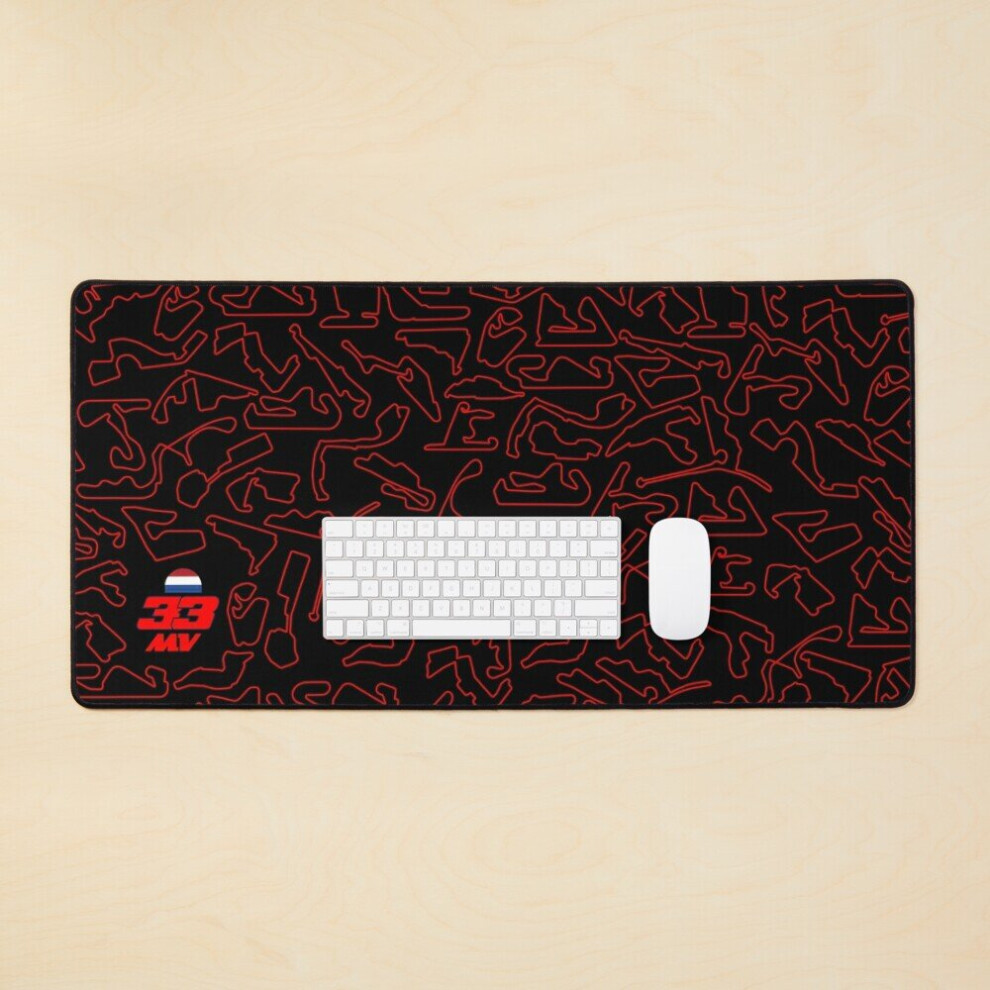 Desk Mat 33 Mv - Circuits Pattern Large Gaming Mouse Pad 35X16 Inch Dark/Blue 7802738380873