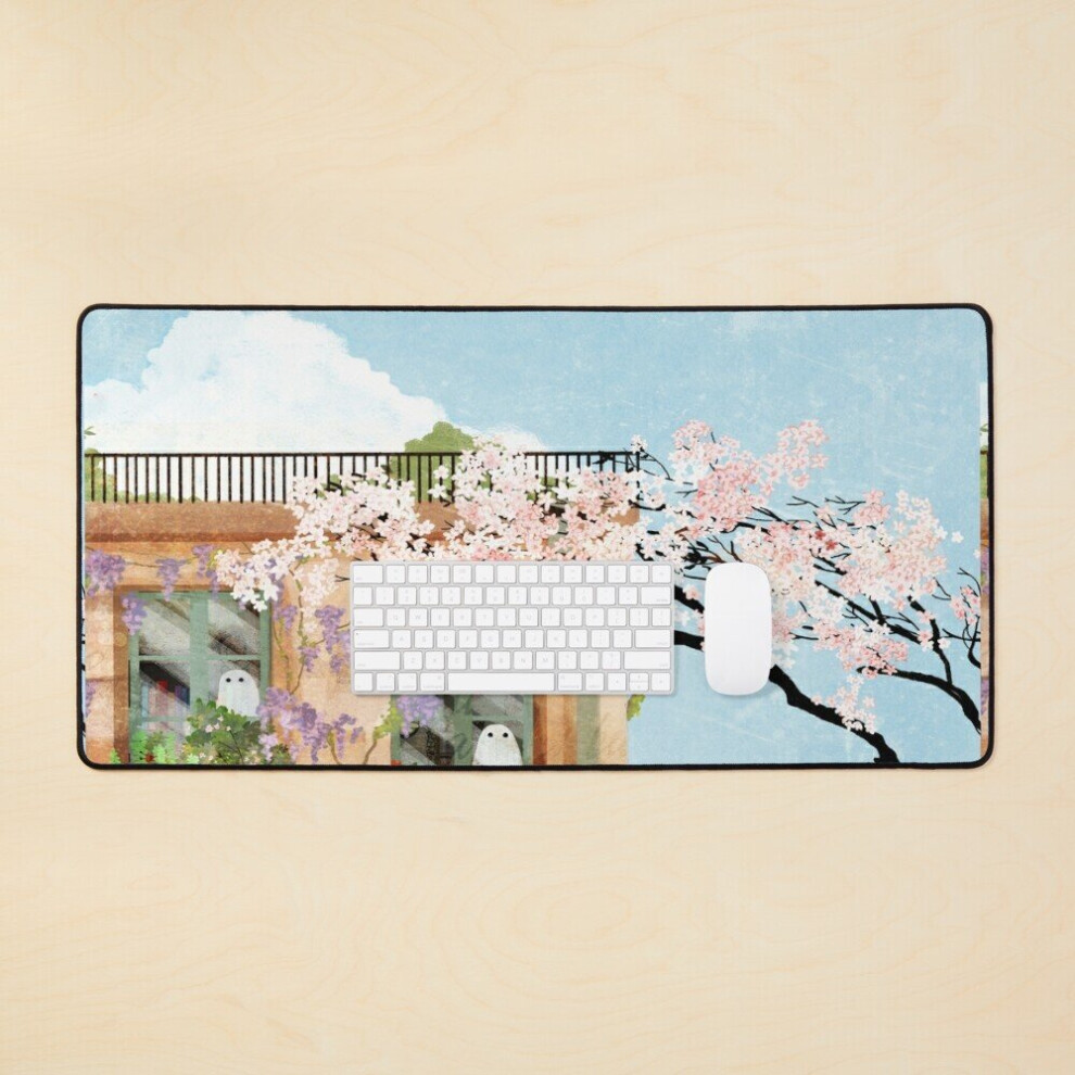 Desk Mat Ghost Cafe Large Gaming Mouse Pad 35X16 Inch 7802738389661