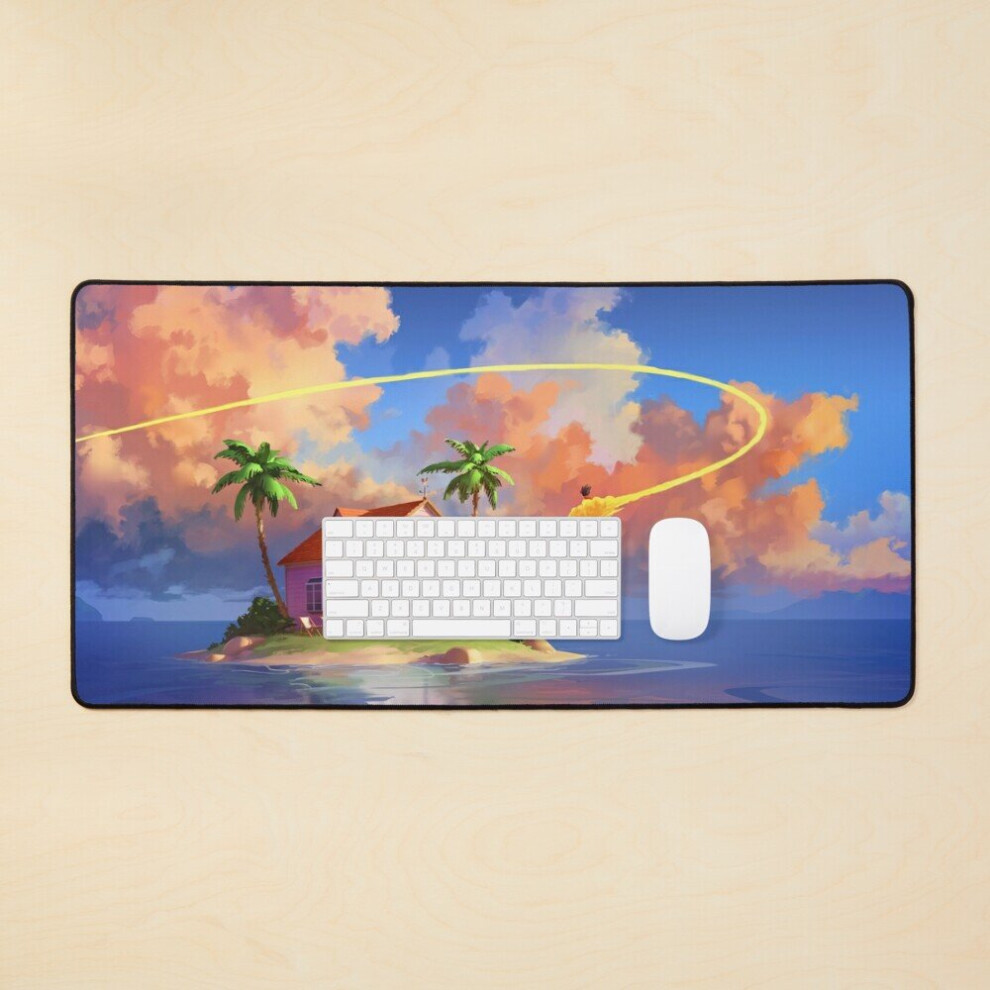 Desk Mat Kame House Goku Dragon Ball Large Gaming Mouse Pad 35X16 Inch 7802738311754