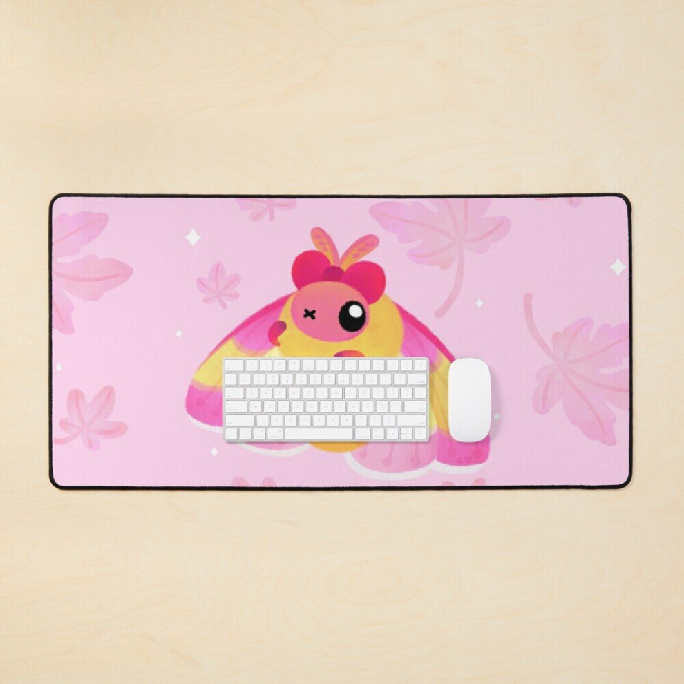 Desk Mat Rosy Maple Moth Large Gaming Mouse Pad 35X16 Inch 7802738378719