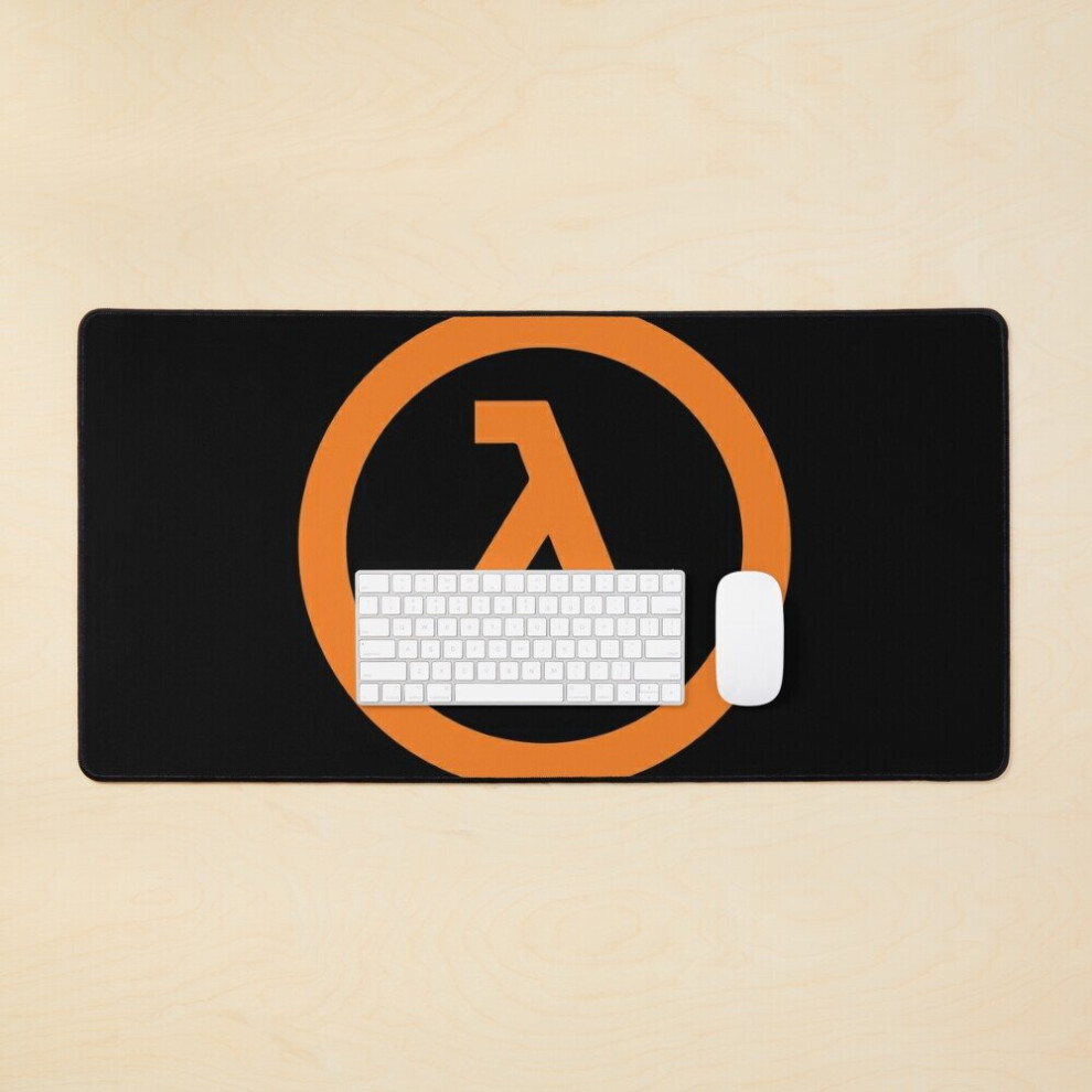 Desk Mat Half Life Lambda Logo (Black) Large Gaming Mouse Pad 35X16 Inch Black 7802738377262