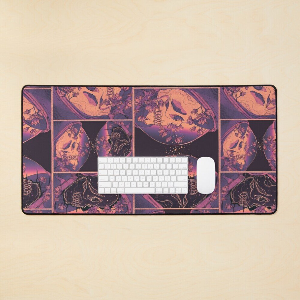 Desk Mat Into The Void Skeletons Large Gaming Mouse Pad 35X16 Inch 7802738380323