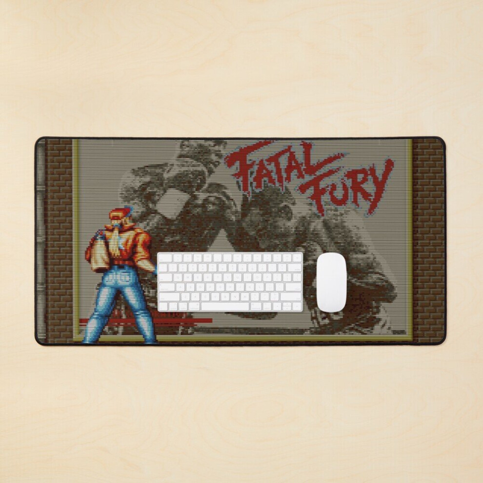 Desk Mat Retro Gaming Style Neo Geo Fatal Fury Classic Games. (Terry Bogard) Large Gaming Mouse Pad 35X16 Inch 7802738400724