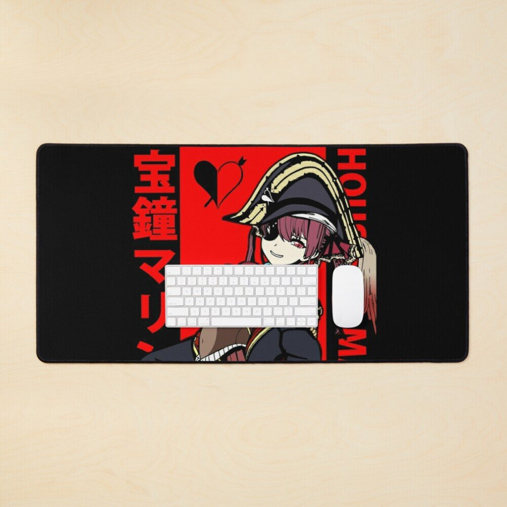 Desk Mat Hololive Marine Senchou Pose Large Gaming Mouse Pad 35X16 Inch 7802738354478