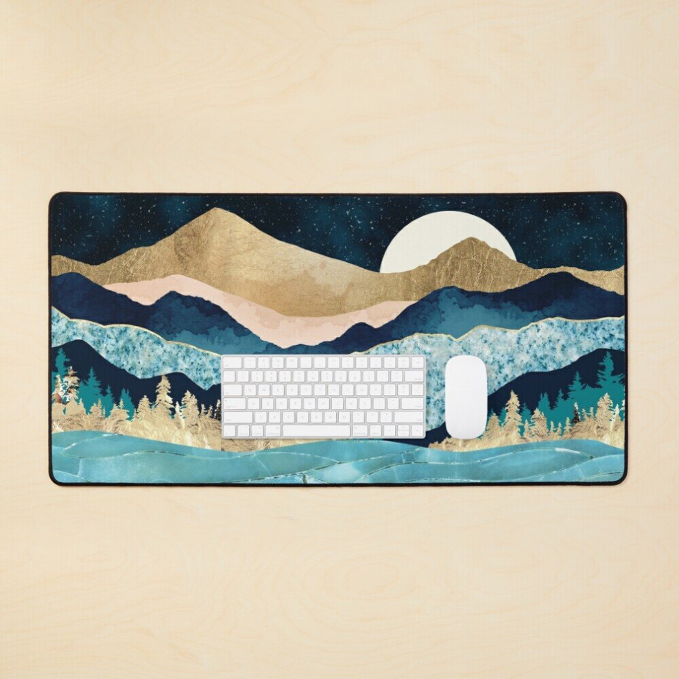 Desk Mat Midnight Ocean Large Gaming Mouse Pad 35X16 Inch 7802738321548