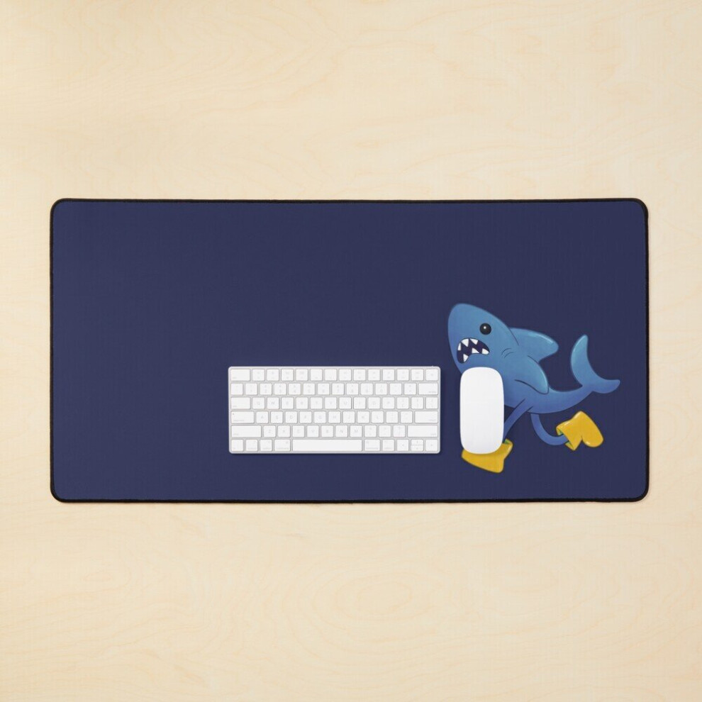 Desk Mat Shark Boots Large Gaming Mouse Pad 35X16 Inch 7802738397741