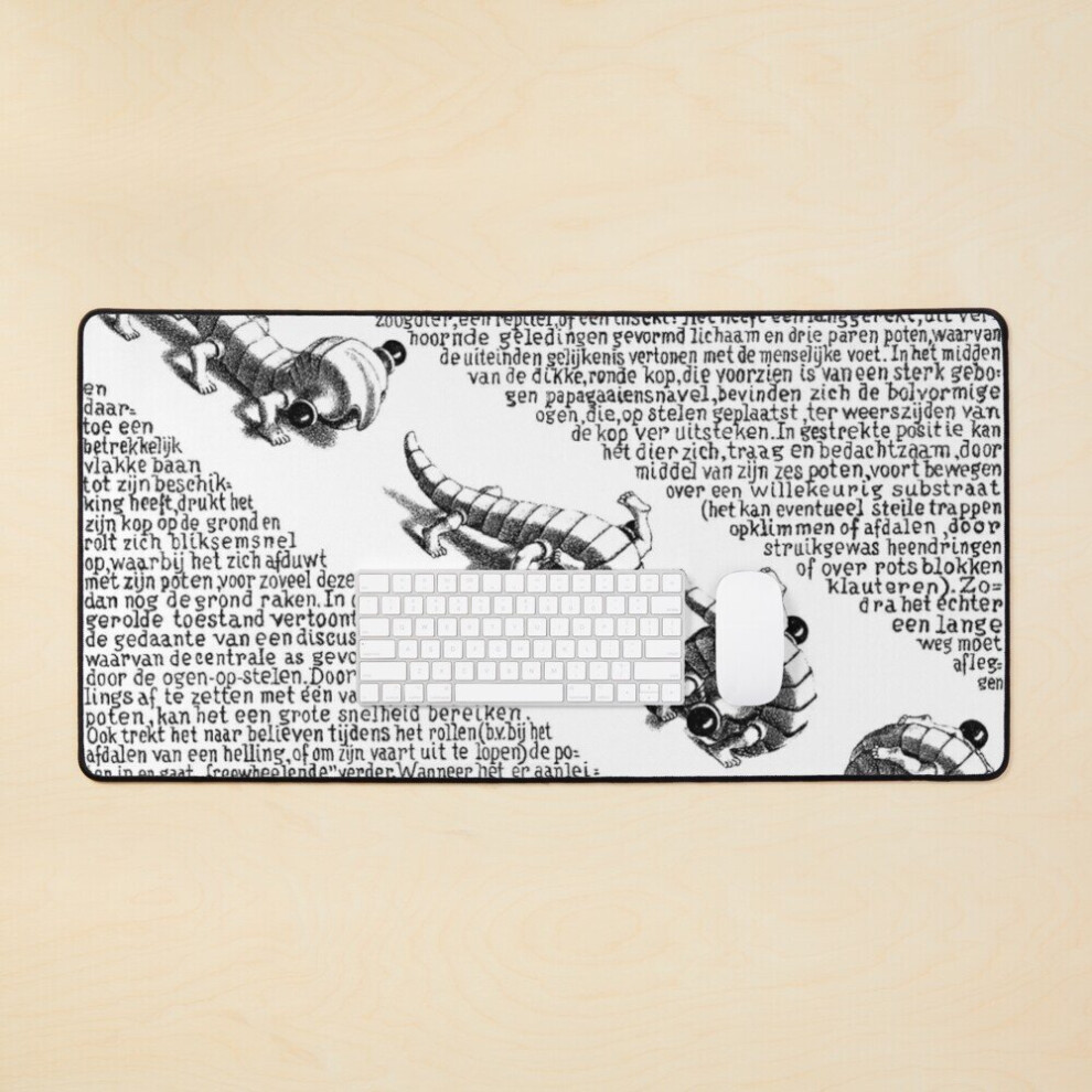 Desk Mat Twisting By Maurits Cornelis Escher Large Gaming Mouse Pad 35X16 Inch 7802738381726