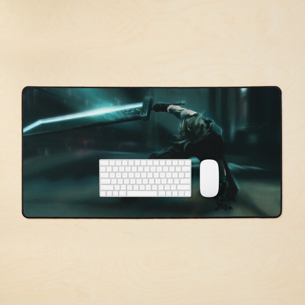 Desk Mat Cloud Strife, Ffvii Remake Large Gaming Mouse Pad 35X16 Inch 7802738312652
