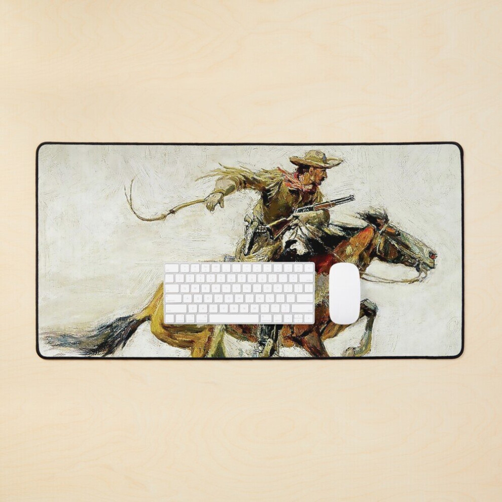 Desk Mat Winchester Horse And Rider By Philip R Goodwin Large Gaming Mouse Pad 35X16 Inch 7802738404432