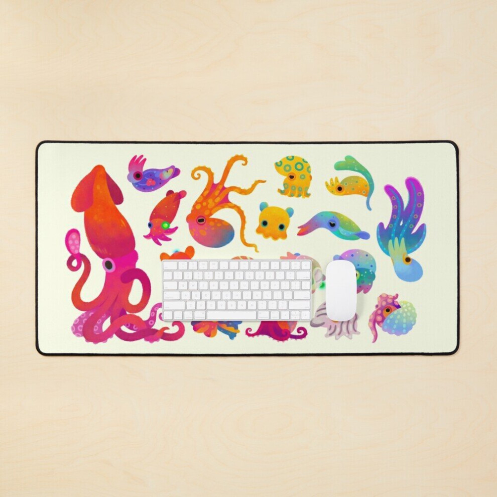 Desk Mat Cephalopod - Pastel Large Gaming Mouse Pad 35X16 Inch 7802738324150