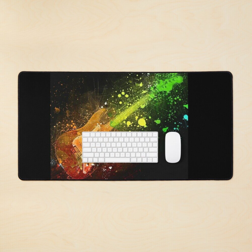 Desk Mat Color Spread Guitar Large Gaming Mouse Pad 35X16 Inch 7802738340556