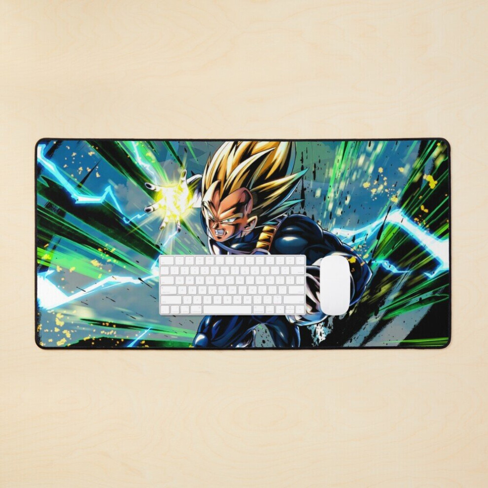 Desk Mat Super Saiyan Vegeta Large Gaming Mouse Pad 35X16 Inch 7802738316490