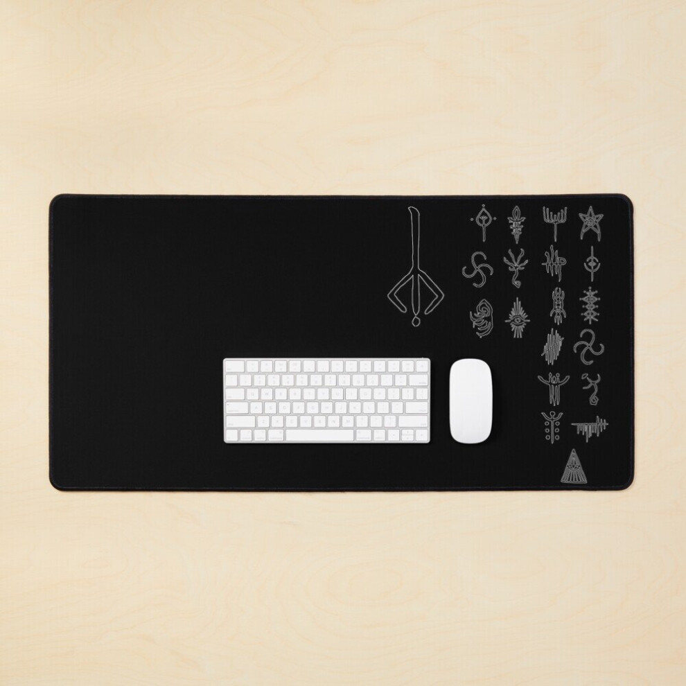 Desk Mat Bloodborne Caryll Runes Large Gaming Mouse Pad 35X16 Inch 7802738313628